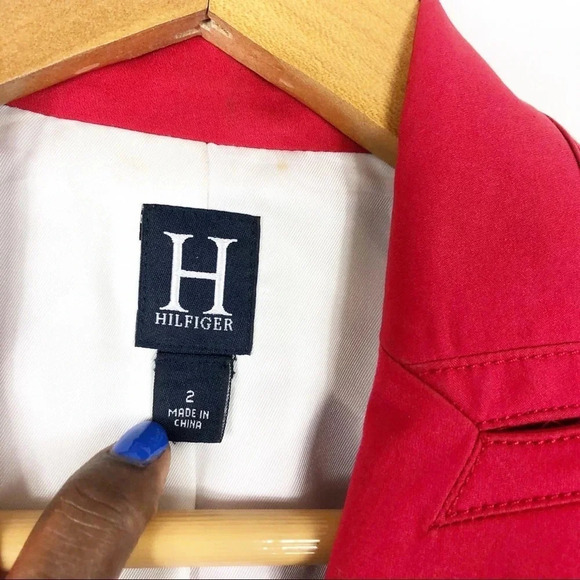 Hilfiger | Vintage Red Cotton Blazer - Picture 2 of 8